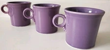 Fiesta Lilac Purple Set Of 3 Ring Handle Coffee Mugs Fiestaware Cups HLC USA