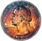 1951 Toned Washington Quarter Proof PCGS PR 64 PF See Video Toning Silver Coin