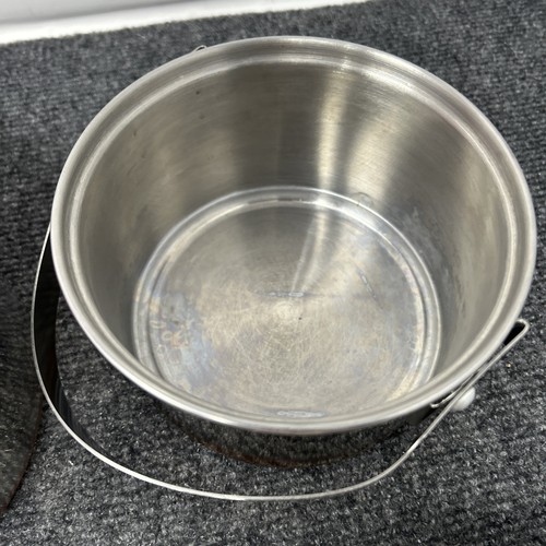 Vintage 6 Piece Camping Original Coleman Peak 1 Stainless Copper Bottom Pot Pans - Picture 12 of 20