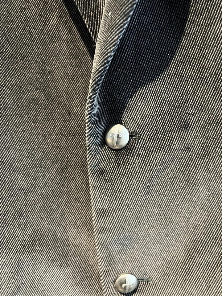 Blazer John Varvatos Terciopelo Pana Traveller JV Negro Talla 42R Botones Acero Foto 4 de 4