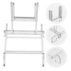  5 Pcs Plate Storage Rack Transparent Display Racks Adjustable Stand
