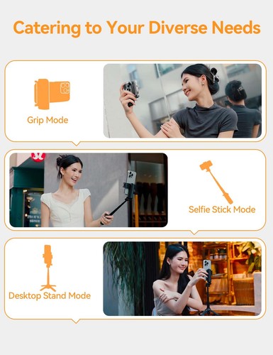 Treppiede Selfie Stick Portatile con Telecomando【Dimensioni Tasca】 4 in 1 Cella Estensibile... - Foto 2 di 9