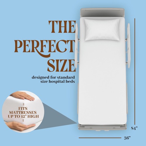 6 Pack Fitted Hospital Bed Sheets with Elastic All Around for a Perfect Fit -... - Picture 3 of 7