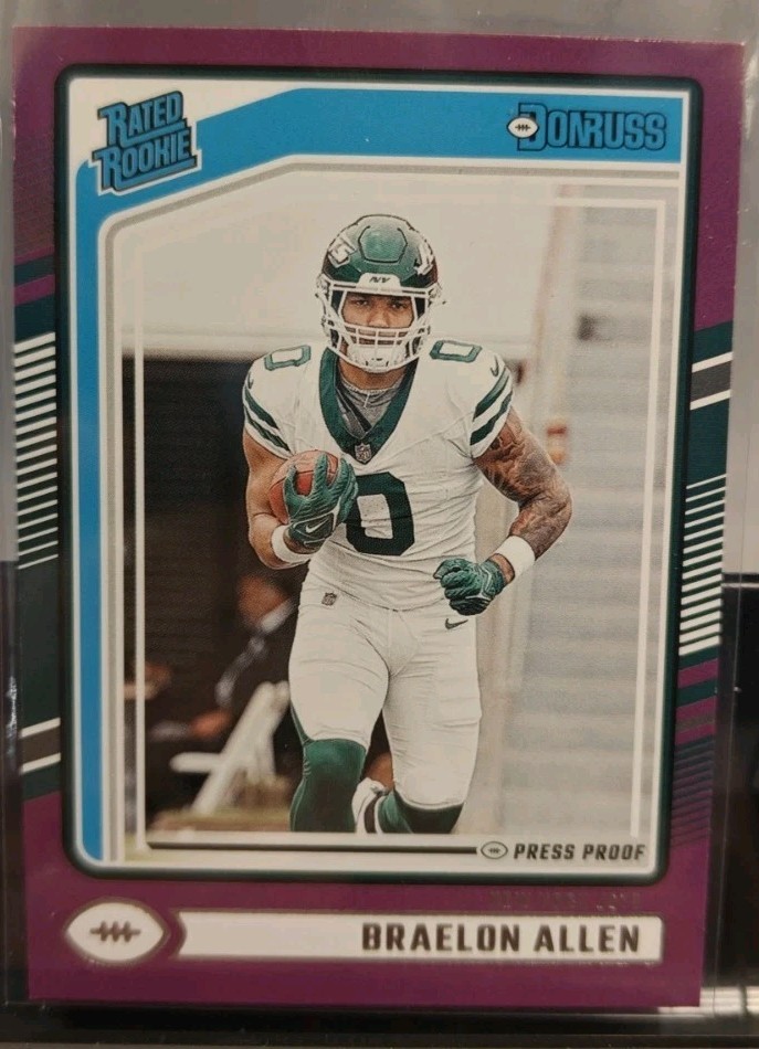 2024 Panini Donruss - Rated Rookie Braelon Allen #306 Purple Press Proof (RC)