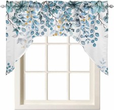 Summer Eucalyptus Leaves Swag Valances 56"W x 36"L Pack of 1 , Leafone76768
