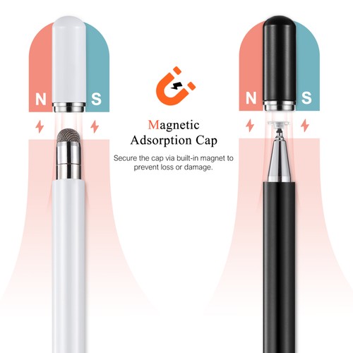 2 Pcs Doppelköpfiger Stift Kapazitiver Touch-Stift Eingabestift Für Telefon - Afbeelding 8 van 12