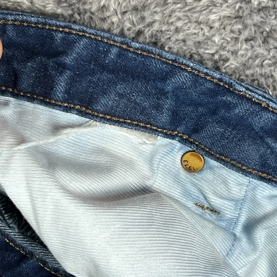 Pantalones de mezclilla Patagonia para mujer 32 lavado oscuro pierna ajustada cómodos al aire libre senderismo Foto 4 de 4