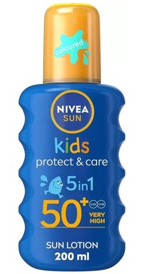 NIVEA Sonnenlotion Protect & Care LSF 50+ für Kinder 200ml Spray UVB OHNE KAPPE