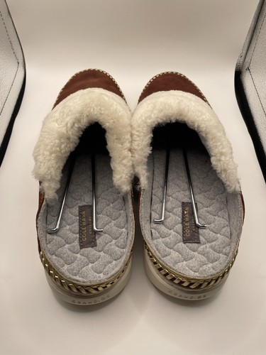 Cole Haan Womens Shoe Size 10B Suede Mule Clogs Fur-Lined NEW! - Picture 4 of 10