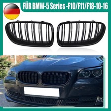 FÜR BMW 5ER F10 F11 2010-16 SPORT KÜHLERGRILL NIEREN DOPPELSTEG GLANZ SCHWARZ DE