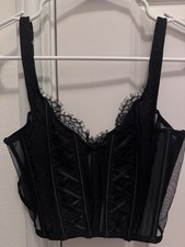 Victoria  s Secret Dream Angels Unlined Lace Up Corset Pink Women  s Size Medium