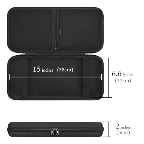 Hard Travel Case Compatible with TKL Tenkeyless Wireless/Wired Keyboard, Black - Picture 5 of 7