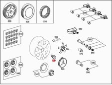 Genuine MERCEDES Gl Gla Glc Gle Gls A217 C216 Spherical collar bolt 0009905407