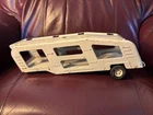 Vintage Tonka Motor Mover Trailer 14 Inch Size White Pressed Steel