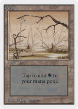 Swamp (B) (MP) Unlimited Edition 2ED Magic MTG