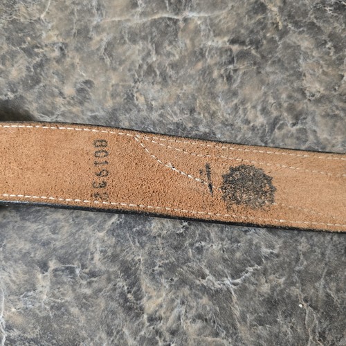 Harley Davidson Heavy Duty Black Leather Belt With Snakeskin Insets Size 36 - Picture 4 of 9