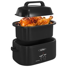 Sunvivi 22 Quart Electric Roaster Oven Turkey Roaster with Lid Electric Roasters