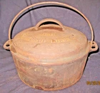 Old VTG Wagner Ware No. 8 Drip Drop Round Roaster 1248 Cast Iron W/ Lid Handle