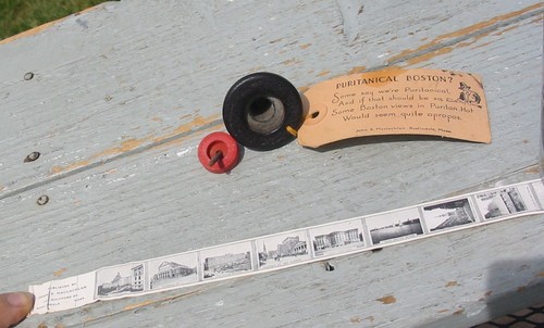 Vintage The Puritan Hat Views of Boston Wood Postcard 1939 Scroll Capotain Old - Picture 5 of 7