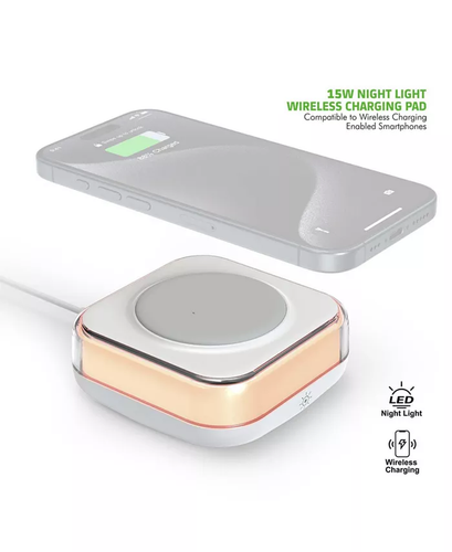 15w Wireless Travel Charger with Nightlight - Picture 2 of 13
