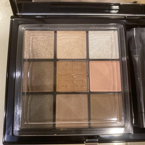 Givenchy 9 Color Eyeshadow Palette Shimmer Brown Tone Authentic Makeup Cosmetic