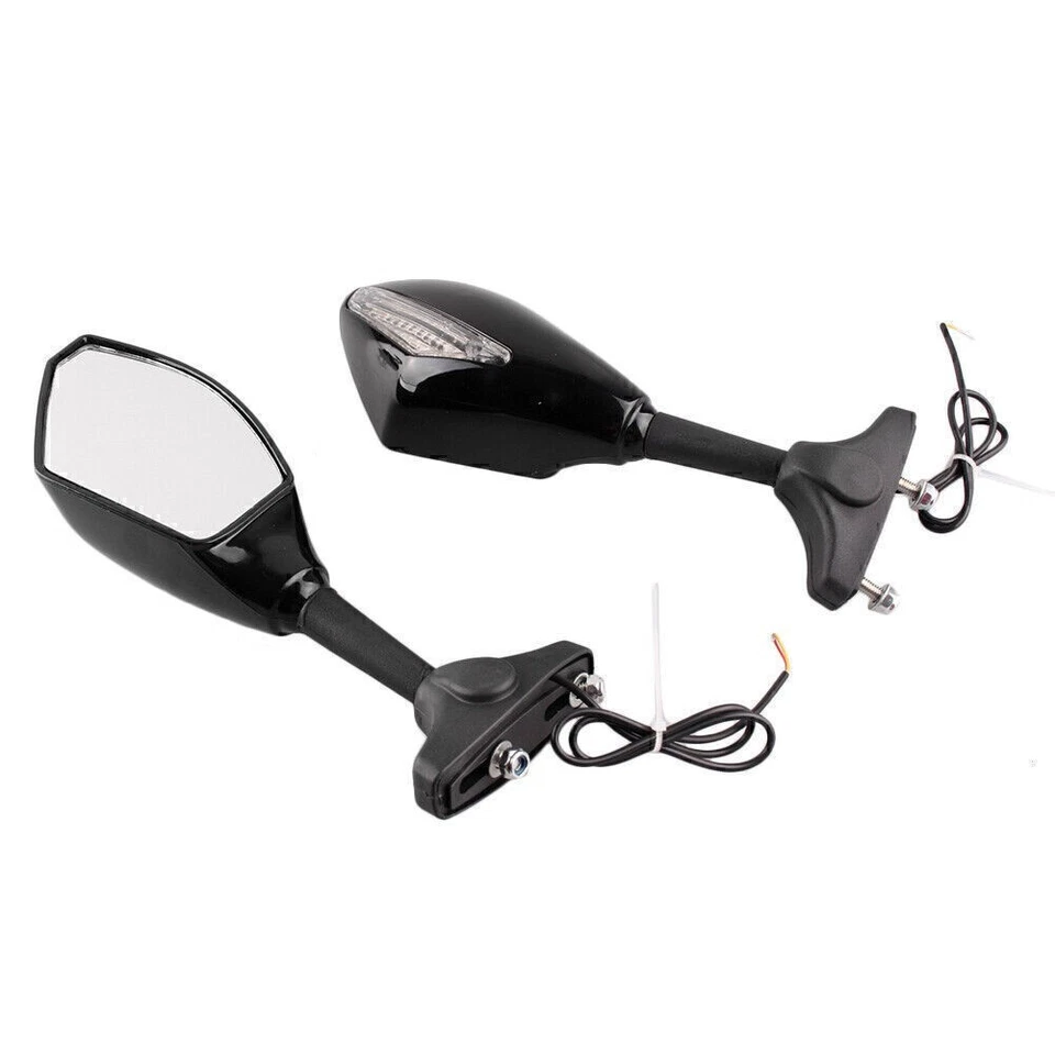 2x Espejos retrovisores LED para todas las bicicletas de calle Moto Universal izquierda y derecha Foto 4 de 4