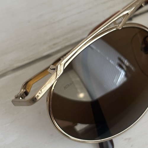 Vintage Nikon Sonnenbrille goldfarbenes Gestell NK4917-1 klassisch rund Made in Japan - Bild 4 von 23