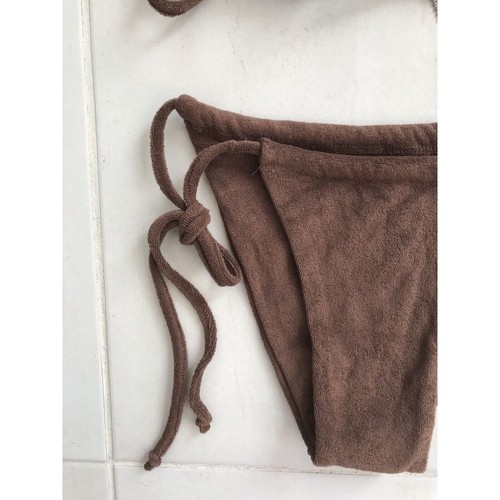 LA Sisters Swim Women L String Bikini Swimsuit Towel Brown Swimwear NWT - Picture 5 of 9