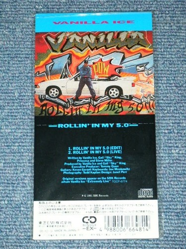 VANILLA ICE Japan 1991 Brand New SEALED Tall 3" inch CD Single ROLLIN' IN MY 5.0 - Imagen 2 de 2