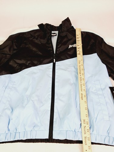 Prince Approach Jacket Women's Large Black Baby Blue New Tags Full-Zip Pockets - Picture 6 of 6
