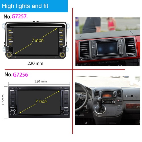 7"Autoradio Radio GPS+Rückfahrkamera Für VW T5 Multivan Touareg Transporter DAB - Bild 6 von 6