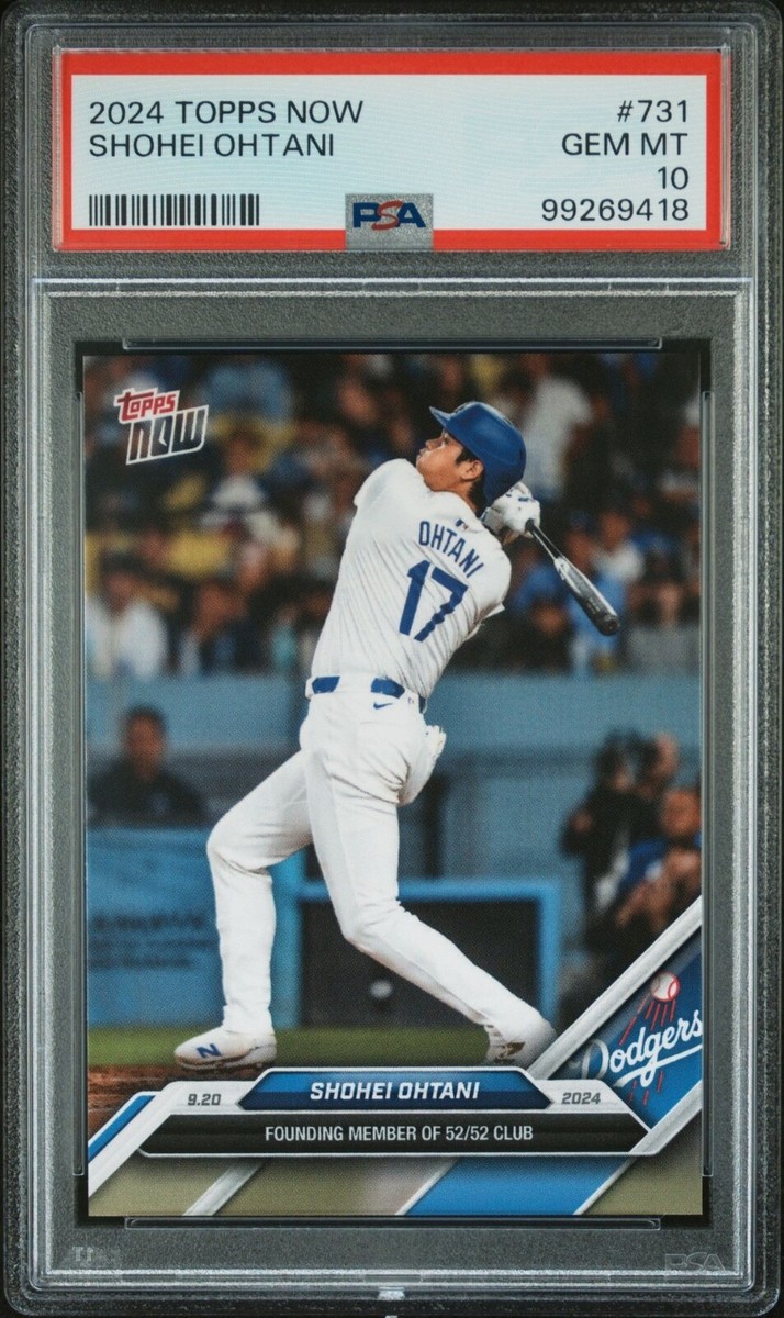 大谷翔平 2024 TOPPS BIG LEAGUE GEM MINT 10 PSA 10 Shohei Ohtani 2024 Topps Now #731 Dodgers 52/52 MLB