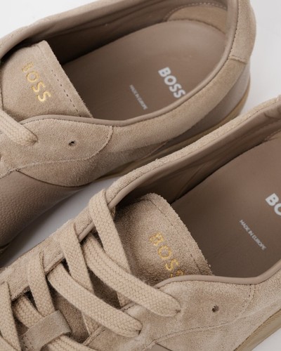 Scarpe da ginnastica Boss by Hugo Boss Tenn sabbia tutte le taglie pelle scamosciata prezzo consigliato £ 229 HBBSG1 - Foto 10 di 13