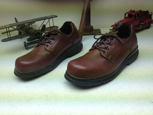 VINTAGE RED WING MADE IN USA BROWN LEATHER STEEL TOE OIL RESIST WORK SHOES 13D - Picture 13 of 19
