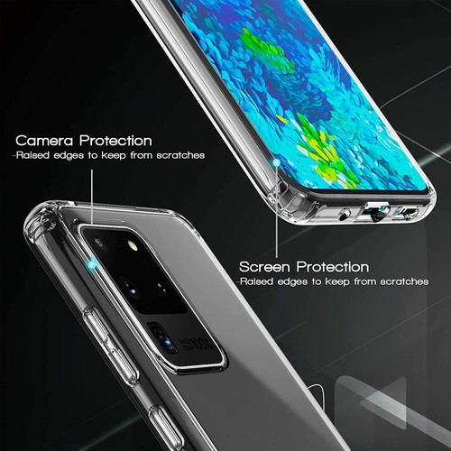 Samsung Galaxy S20 Ultra Phone Case Clear TPU Slim Wireless Charging Capable - Picture 3 of 8