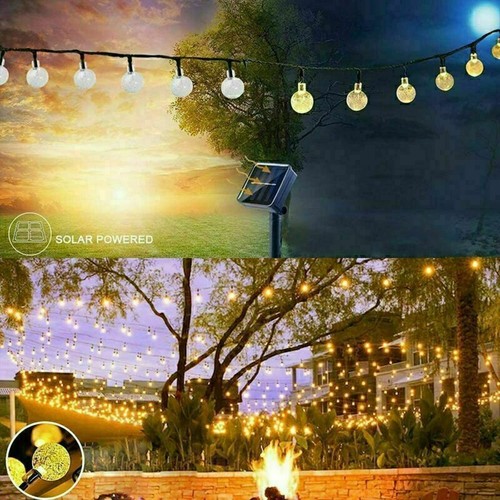 200LED Solar Lichterkette Kugel Beleuchtung Garten Party Innen Außen Wasserdicht - Bild 12 von 23