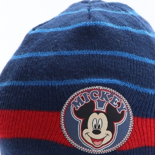 Disney Boys Blue Striped Acrylic Beanie One Size - Mickey Mouse - Picture 6 of 10
