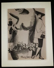 LEWIS DANIEL 1901-1952 Original SIGNED Limited Edition Lithograph 1951 SAKS 5th