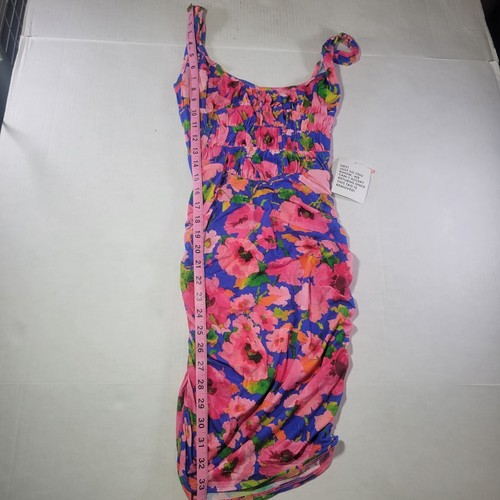 ASOS Design Tropical Floral Print Ruched Tank Swim Coverup Dress Size US 2 - Bild 3 von 9