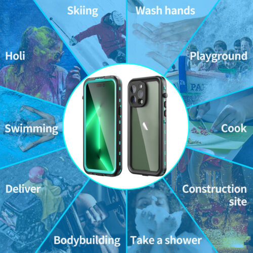 Waterproof Phone Case for iPhone 14 13 11 12 15 16 Pro Max Plus Shockproof Cover - Picture 26 of 48