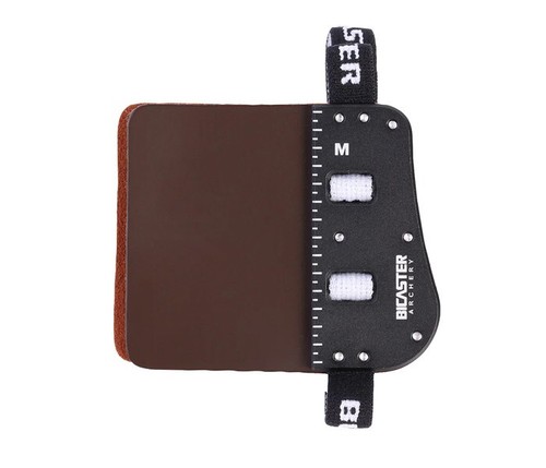 Bicaster Archery Bare Bow Tab Leather Twin Layer Adjustable With Metal Plate - Picture 3 of 5