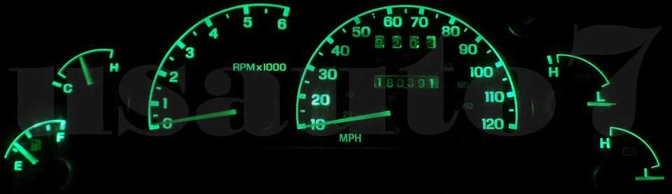 Cluster Gauges AC Heater Climate Control GREEN LED LIGHTS Fits 95-03 Ford Ranger Foto 4 de 4