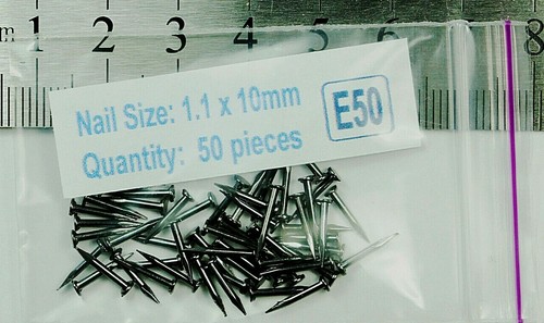 10mm Steel Nails Small Miniature Mini Hobby Repair Shoes Furniture Series E - Picture 4 of 6