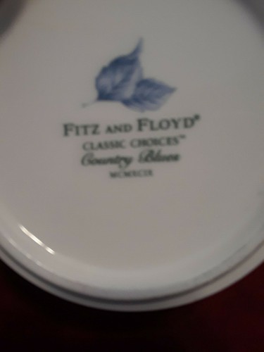 Fitz and Floyd Flat Cups(5) Classic Choices Country Blues 1999-2001 - Picture 4 of 4