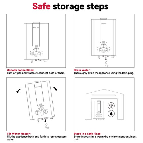 Gasland 8L Portable LPG Gas Hot Water Heater Camping Shower Kit Caravan Outdoor - Picture 8 of 10