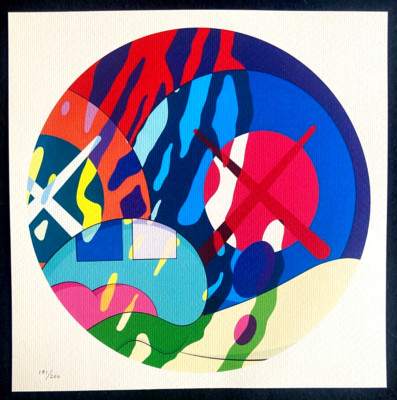 現代アート　graphic art lithograph 50限定 Kaws Lithograph COA Original Limited Edition Numbered Mori