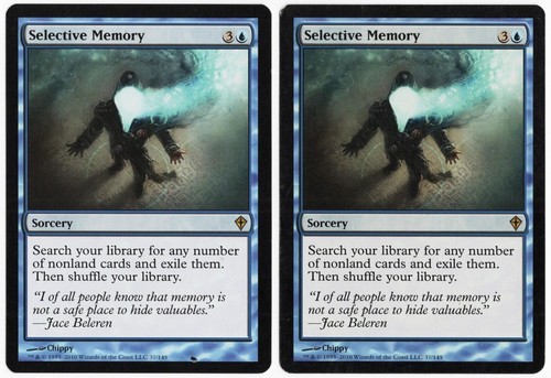 Selective Memory x2 2x 2010 Worldwake Blue Rare Sorcery MTG NM AZ3 - Picture 1 of 2