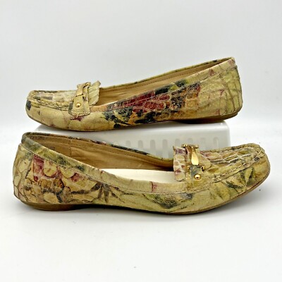 Anne Klein iFlex Flats Shoe Women M Multicolor Leather Slip