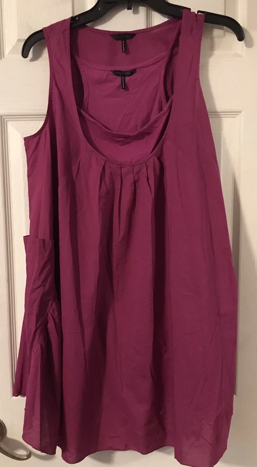 Vestido Daisy Fuentes Para Mujer Talla M Playa Púrpura Cubrir o Top - NUEVO Foto 3 de 4