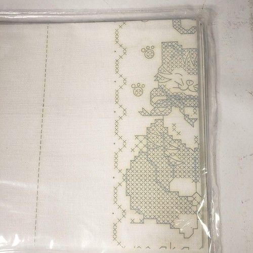 Punto de Cruz Estampado Bucilla 3 Diseños 64181 Cat Lovers Delight 8x10 De Colección 1994 - Imagen 7 de 8